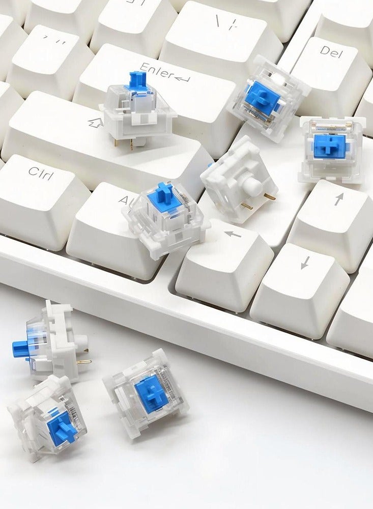 110pcs Keyboard Switch 3-pin Linear Tactile Click Switch Outemu Mechanical Keyboard Blue Game Switch  - Image 5