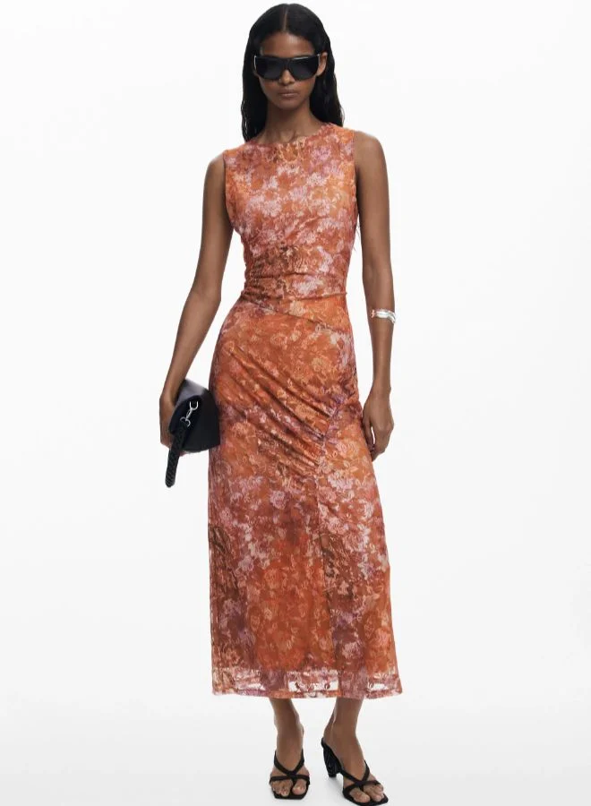 Floral draped dress