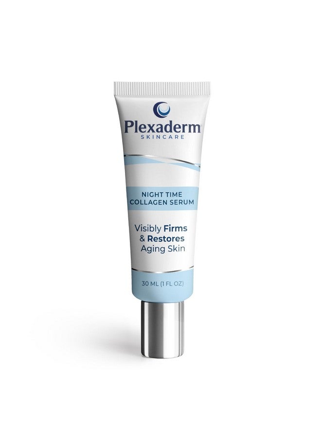 Plexaderm 30 Ml Night Time Collagen Serum For Firmer, Fuller, More Youthful Looking Skin, Anti-Aging Collagen & Peptide Serum, Best Collagen Serum For Women & Men, Paraben-Free, Developed In The Usa - Image 1