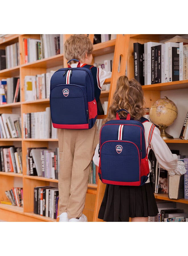 V.nine Backpack For Primary School Boys, Lightweight Children's Schoolbag For Girls, Large Capacity Cloud-style Backpack, British Style Backpack - Image 1