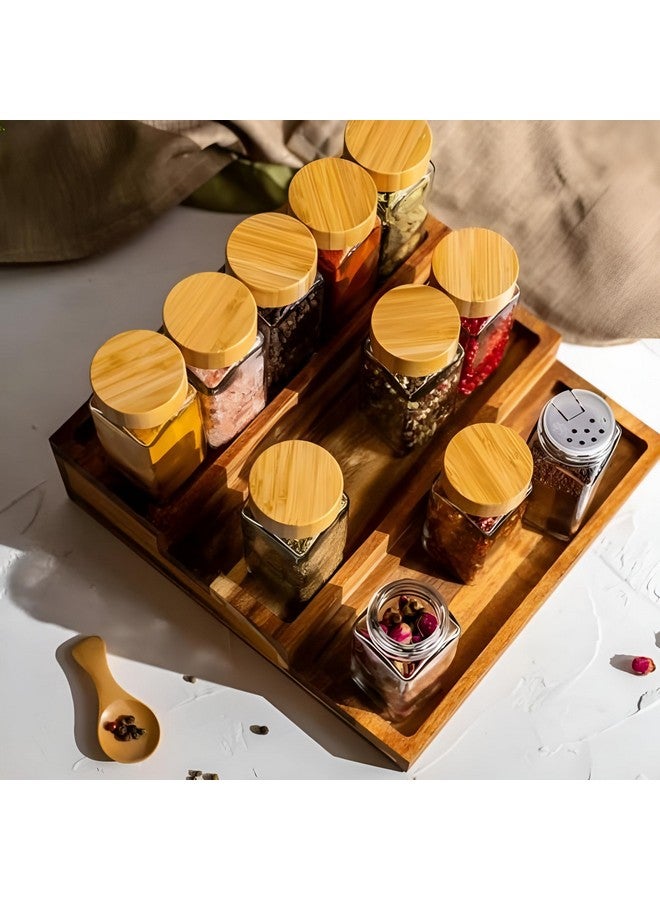 WHISKET 100 Ml Glass Spice Jars With Bamboo Lids, Seasoning Containers Set, Spice Containers With Shaker Lids, Masala Spice Seasoning Bottles (12, Transparent) - Image 4