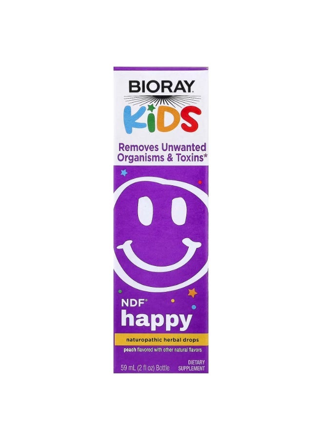 BIORAY Kids, NDF® Happy, Peach, 2 fl oz (59 ml) - Image 1