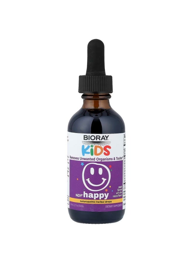 BIORAY Kids, NDF® Happy, Peach, 2 fl oz (59 ml) - Image 2