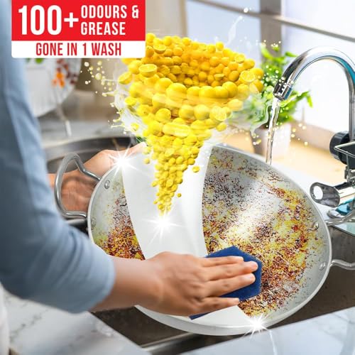 Vim Dishwash Liquid 3 L pouch | Removes 100+ Odours & Grease in 1 wash | With the power of 100 Lemons - Image 2