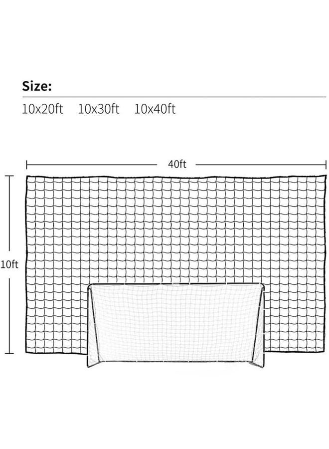Aoneky 10x20ft /10x30ft Football Rebounder Net, 2.5mm Polyester Cord, 4''x4'' Square Mesh - Heavey Duty Backstop Barrier Net, Football Containment Net for Soccer Rebounder Training (10 x 15 ft) - Image 5