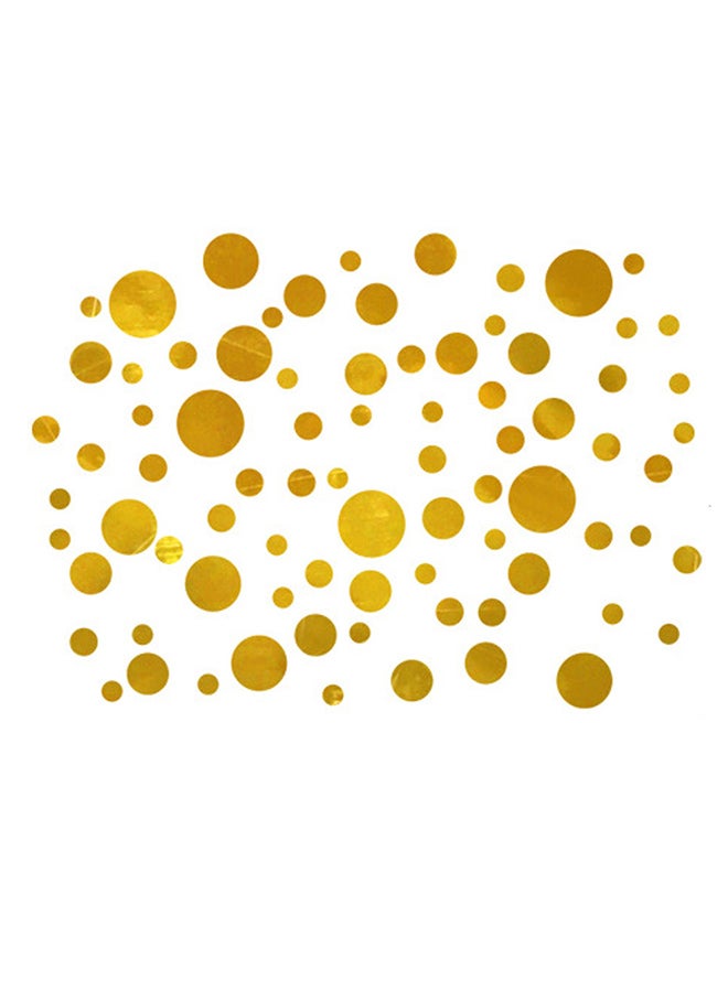 Voberry Polka Dot Wall Stickers Gold 45X50X0.5cm - Image 1