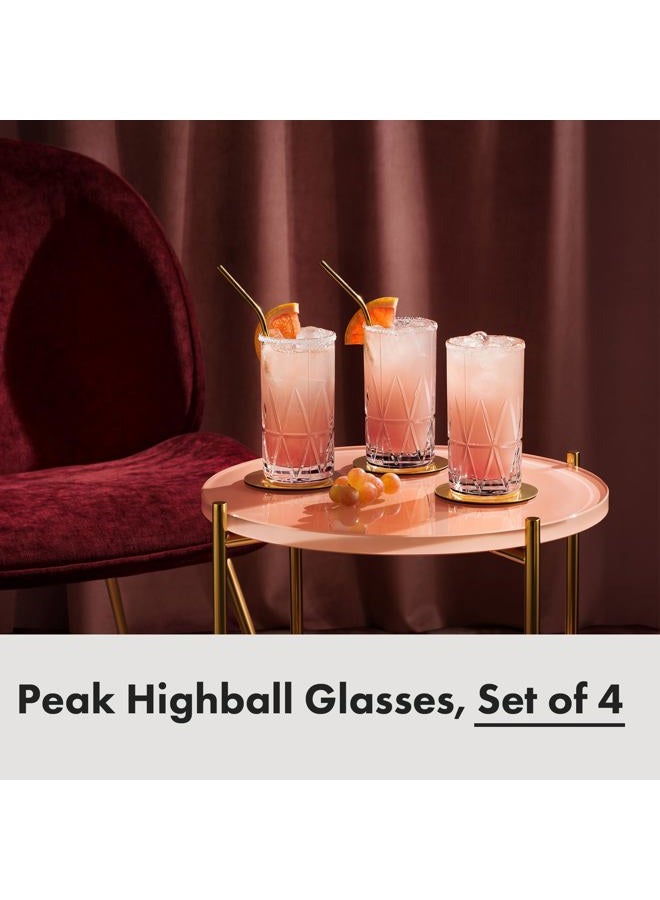 Orrefors Peak Highball Glass, Set of 4, Clear - Image 3