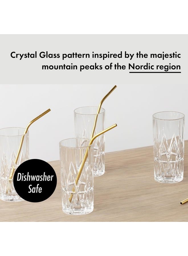Orrefors Peak Highball Glass, Set of 4, Clear - Image 5