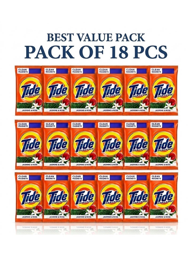 Tide Double Power Washing Powder 75g Pack of 18 - Image 1