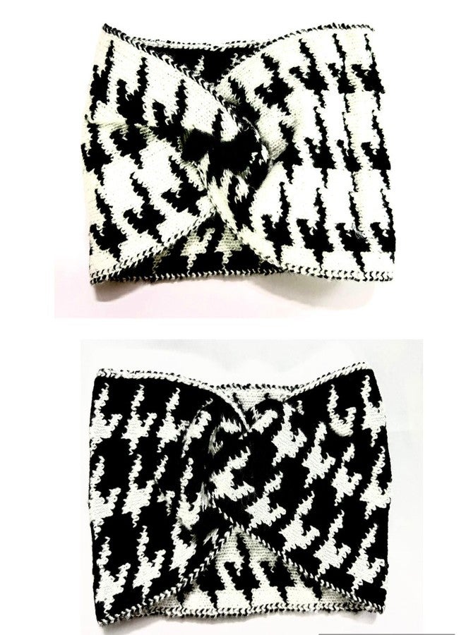Future Tabs Reversible Headband - Black & White |Two Sides Unisex Winter Headbands | Non-Slip Soft Elastic Sweatbands for Men and Women | Soft, Stylish Winter Ear Warmer for Gym & Jogging - Pack of 1 - Image 4