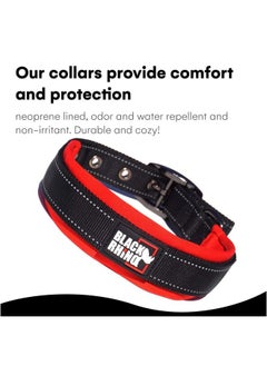 Black Rhino Black Rhino Extra Large Dog Collar - Adjustable Reflective Heavy Duty Dog Collars with Ultra-Soft Neoprene Padding - Weatherproof, Durable, and Comfortable - Ideal for Active Dogs - Red and Black  - Image 4