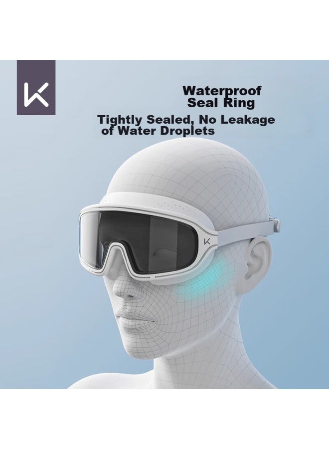 Keep Swimming Goggles, Large Frame, Waterproof, Anti-fog, High-definition, For Men And Women, Professional Training Swimming Equipment, Cherry Blossom Pink - Image 4