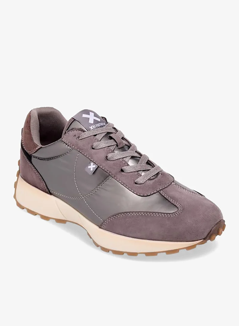 إكستي Women Metallic Lace-Up Ankle Sneakers