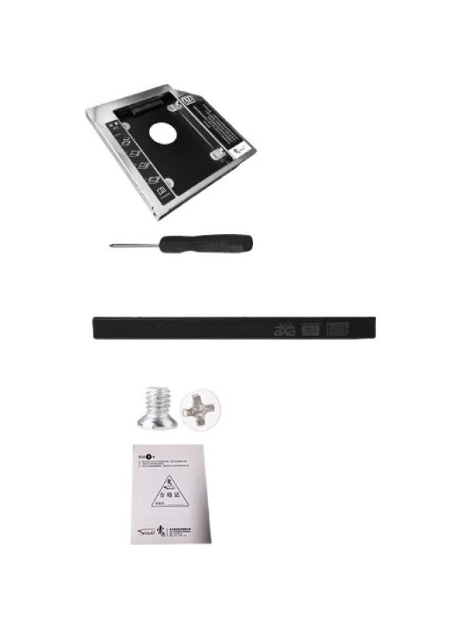 Suoli 12.7Mm Laptop Optical Drive Bracket Sata Hard Drive Mount, Silver (Suitable For Ssd/Solid State Drive/Supports Hot-Swappable/Sla12) - Image 2