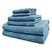 Polyte Oversize, 60 x 30 in, Quick Dry Lint Free Microfiber Bath Towel Set, 6 Piece (Blue) - Image 2