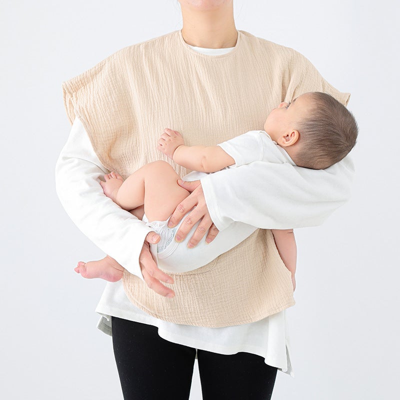 Mommy Anti-Dressing Baby Protective Clothing Anti-Dirty Clothes Absorbent Cotton Gauze Machine Washable Breathable Japanese-Korean Ins - Image 4