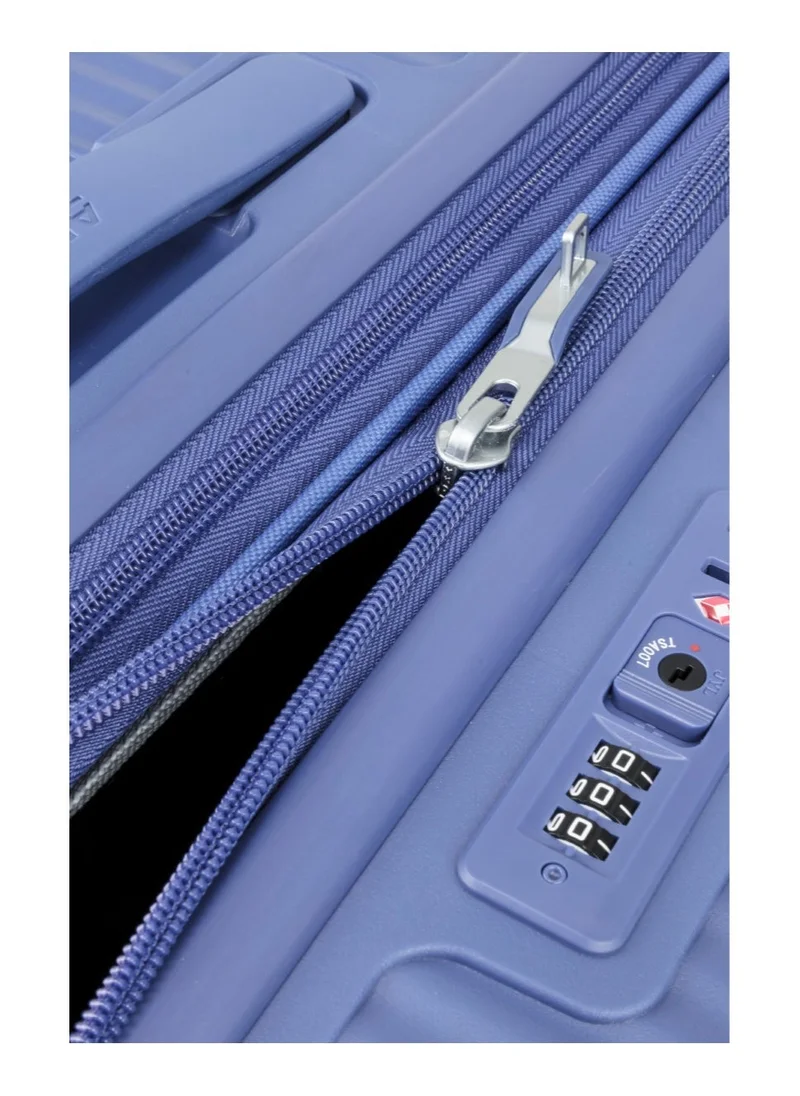 AMERICAN TOURISTER  Curio (Soundbox) Suitcase, Check-In Size 80 cm / 30 inch, 4 Spinner Wheels, Hard Top, Polypropylene, Ultramarine|DuoSaf™ Security Zipper|Spacious Interior|Expandable|TSA Lock|Lightweight - 3 Years International Warranty  | Best Price UAE