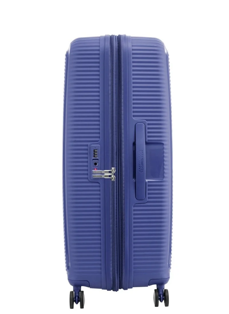 AMERICAN TOURISTER  Curio (Soundbox) Suitcase, Check-In Size 80 cm / 30 inch, 4 Spinner Wheels, Hard Top, Polypropylene, Ultramarine|DuoSaf™ Security Zipper|Spacious Interior|Expandable|TSA Lock|Lightweight - 3 Years International Warranty  | Best Price UAE