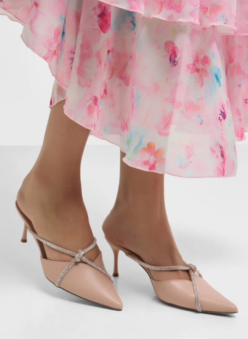 Ella Limited Edition Diamante Knot Detail Pump