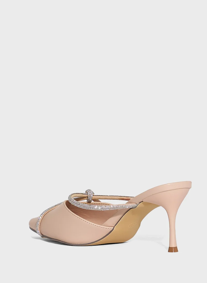 Ella Limited Edition Diamante Knot Detail Pump