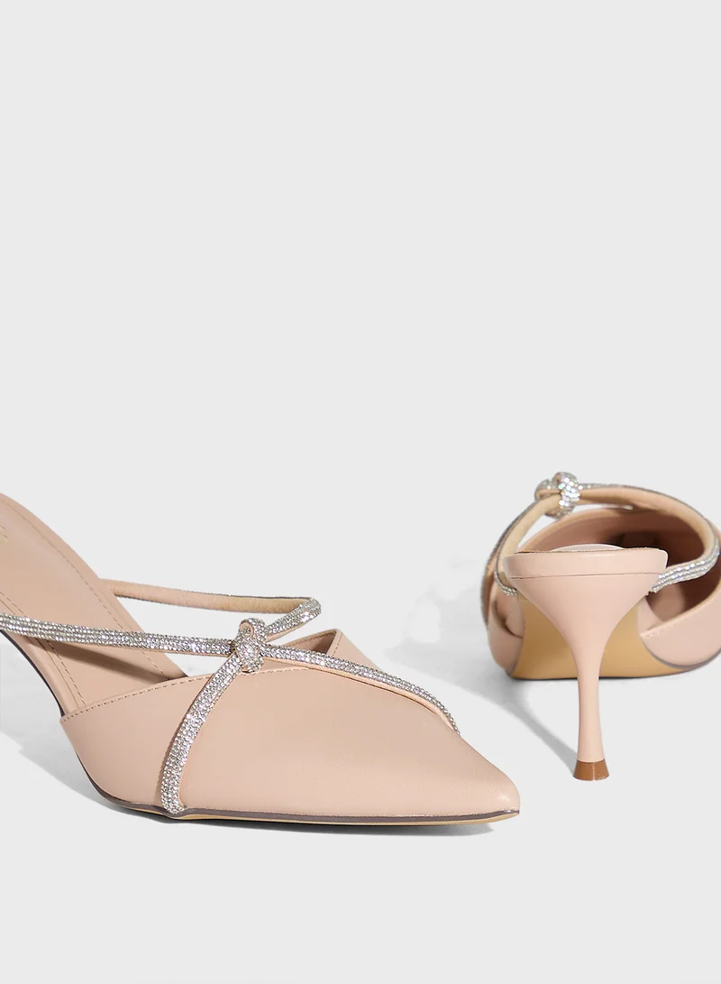 Ella Limited Edition Diamante Knot Detail Pump