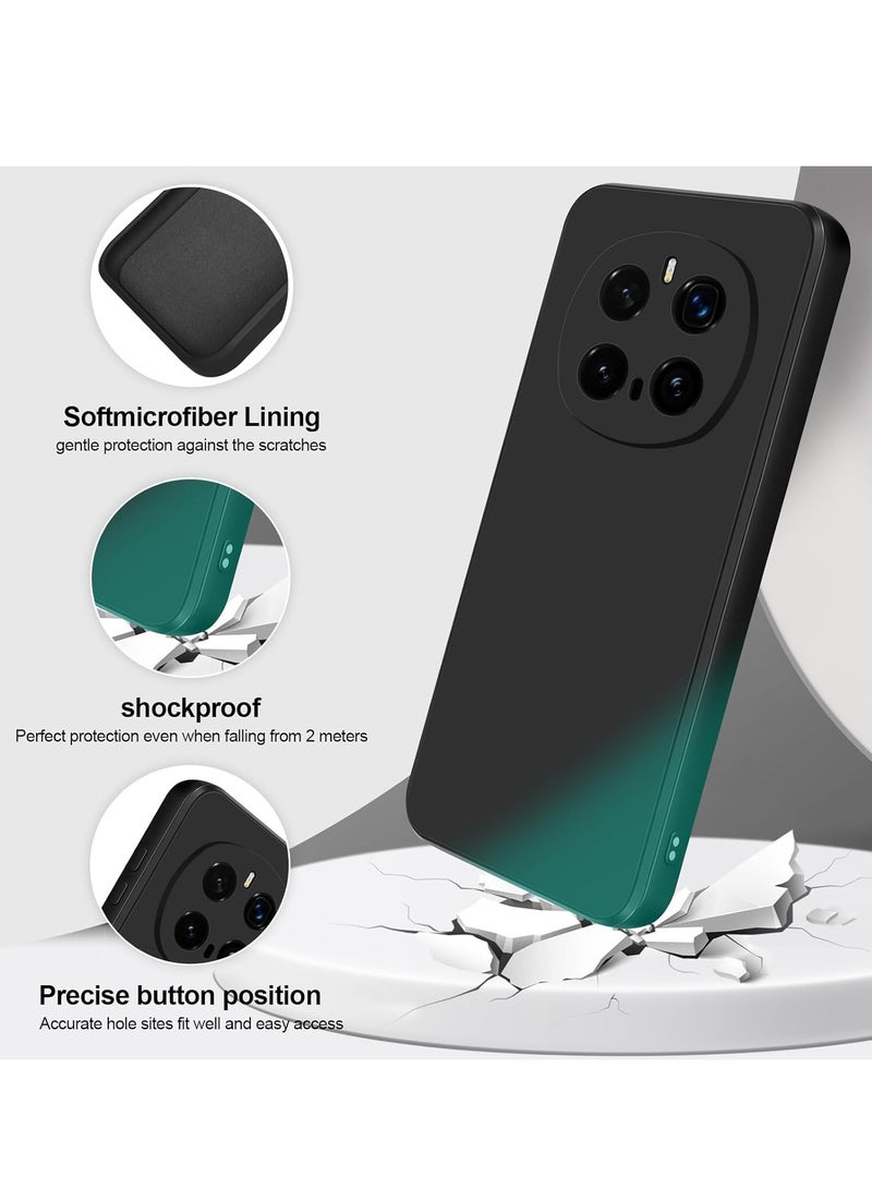 BORTONY Honor Magic 7 Pro Silicone Case Cover Liquid Silicone Anti-scratch Shockproof Case with Fiber Inner Layer Cover for Honor Magic 7 Pro 5G 6.8-inch - Image 2