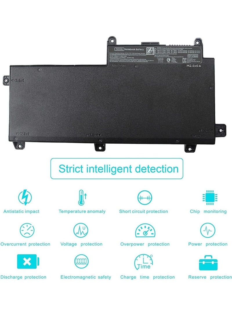 CI03XL Battery Compatible for HP 650 G2 640 G2 645 G2 655 G2 ProBook 640 G3 645 G3 650 G3 655 G3 Series HSTNN-UB6Q 801554-001 3ICP6/61/80 CI03 - Image 4