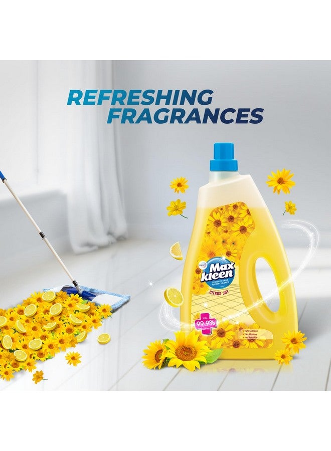 Maxkleen Xkleen Citrus Joy 1.8L Disinfectant Floor Cleaner| 99.9% Germ Protection With Deep Cleaning Technology| Safe For Kids & Pets - Image 2