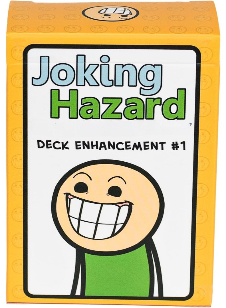 مجموعة أوراق اللعب Joking Hazard 1 - التوسعة الأولى للعبة Comic Building Card - لعبة جماعية من 3 إلى 10 لاعبين، برتقالية اللون