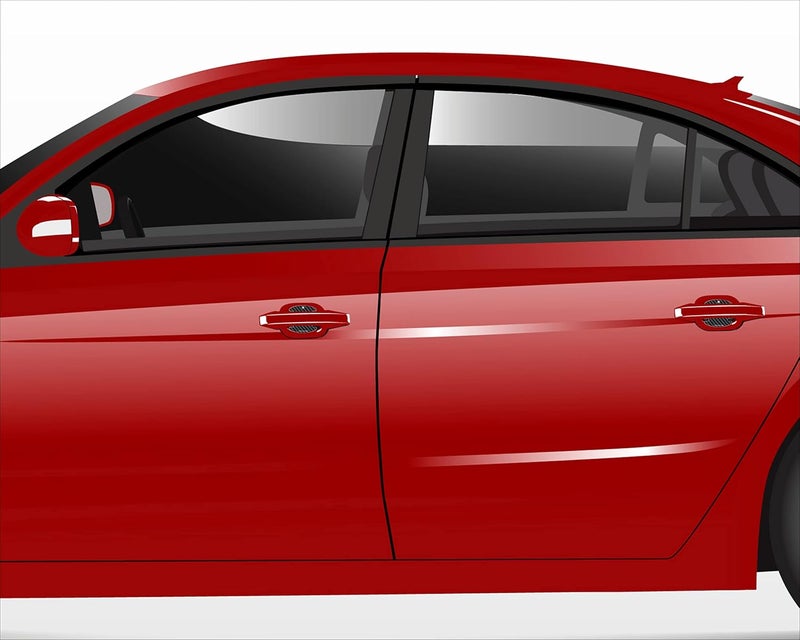 BIG FLAG BFRC 3D Gel Finish Car Door Carbon Fiber Handle Cup Scratch Guard Sticker Universal for Specific Brand (Pack of 4) (MRDRCFVAR) (MG) - Image 4