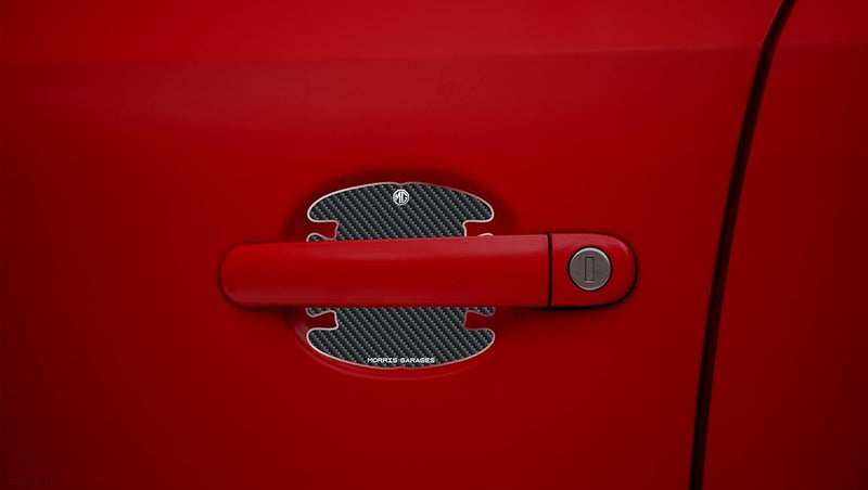 BIG FLAG BFRC 3D Gel Finish Car Door Carbon Fiber Handle Cup Scratch Guard Sticker Universal for Specific Brand (Pack of 4) (MRDRCFVAR) (MG) - Image 3