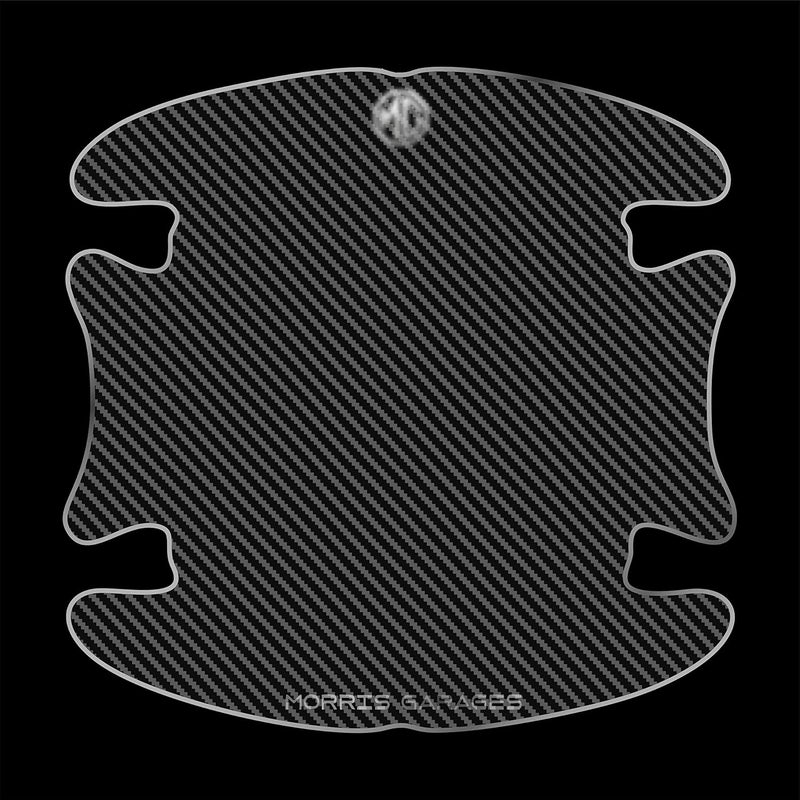 BIG FLAG BFRC 3D Gel Finish Car Door Carbon Fiber Handle Cup Scratch Guard Sticker Universal for Specific Brand (Pack of 4) (MRDRCFVAR) (MG) - Image 1