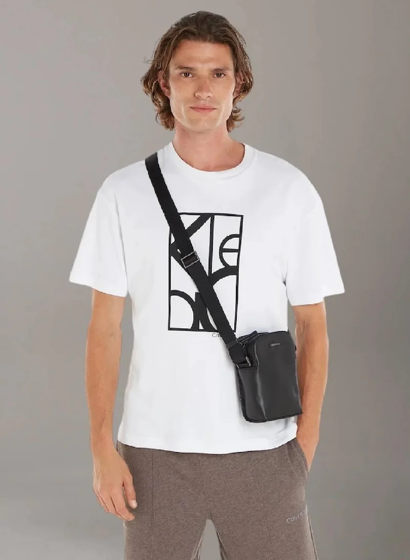CALVIN KLEIN Ck Black Leather Reporter Bag for Men | Best Price UAE