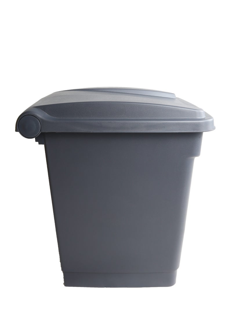 Generic - Step Trash Bin | Plastic Matte Finish | Suitable For Bathrooms, Kitchens & Communal Spaces | Grey | 30 Liters - Image 1