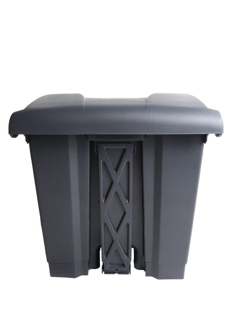 Generic - Step Trash Bin | Plastic Matte Finish | Suitable For Bathrooms, Kitchens & Communal Spaces | Grey | 30 Liters - Image 1