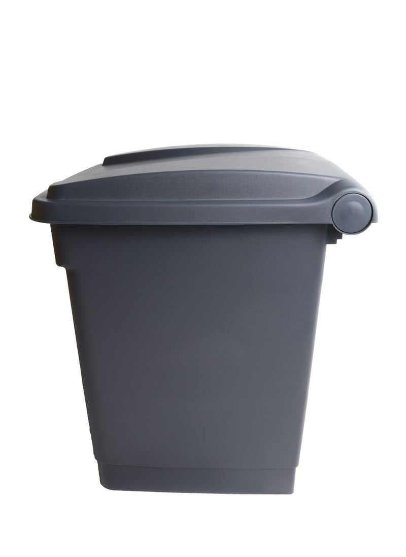 Generic - Step Trash Bin | Plastic Matte Finish | Suitable For Bathrooms, Kitchens & Communal Spaces | Grey | 30 Liters - Image 1
