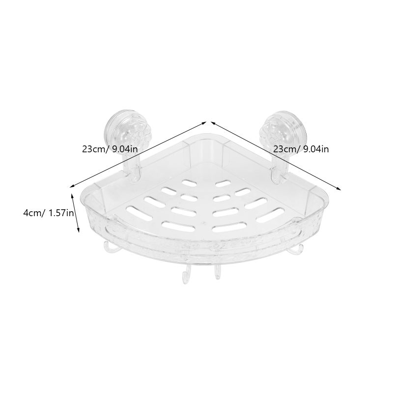 Corner Bathroom Organizer with Suction Cups, No-drill Wall Mount for Shower Supplies - Image 2