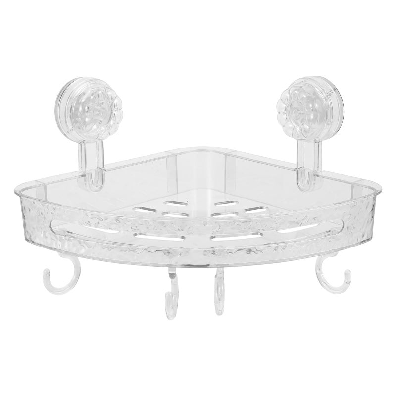 Corner Bathroom Organizer with Suction Cups, No-drill Wall Mount for Shower Supplies - Image 1