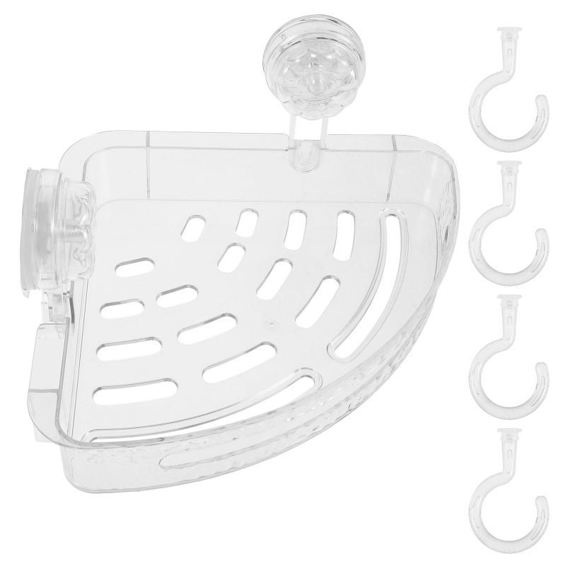 Corner Bathroom Organizer with Suction Cups, No-drill Wall Mount for Shower Supplies - Image 5