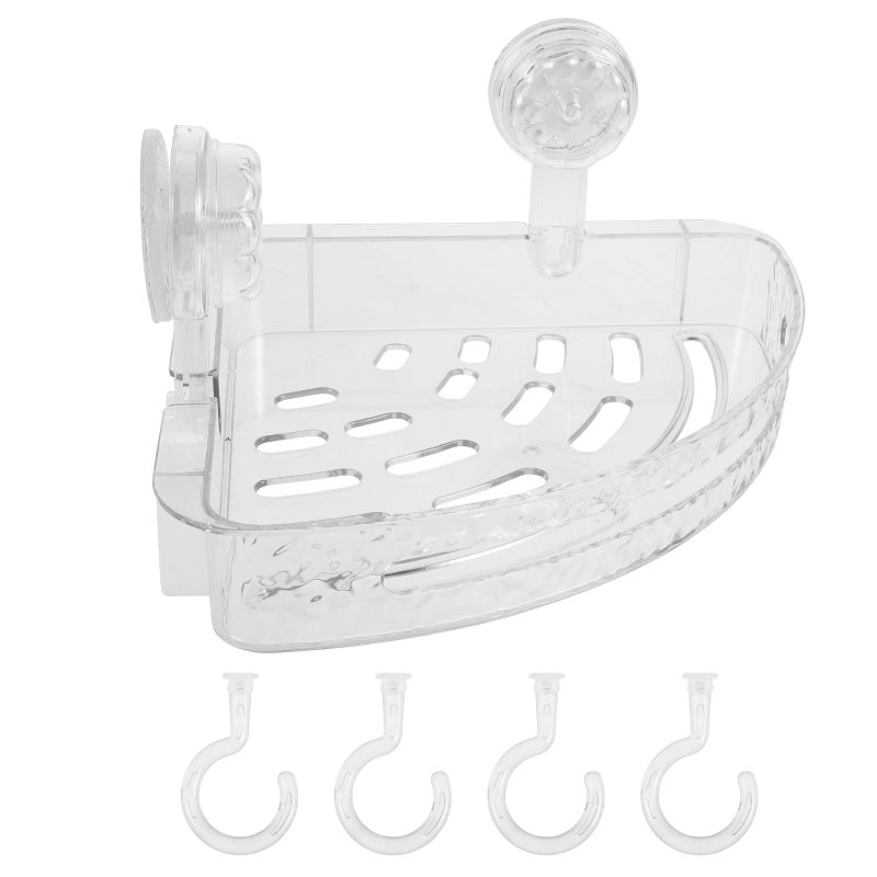 Corner Bathroom Organizer with Suction Cups, No-drill Wall Mount for Shower Supplies - Image 4
