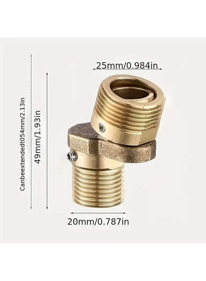 2pcs Copper Shower Head Reducer 360 Adjustable Universal 4 6 Thread Mixer Water Flow Control - Image 4