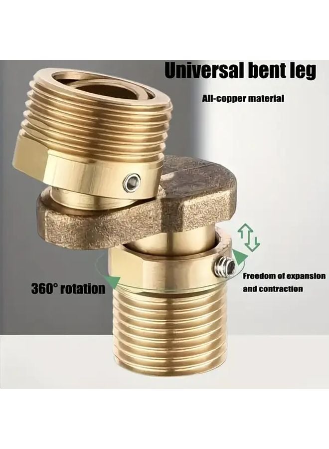 2pcs Copper Shower Head Reducer 360 Adjustable Universal 4 6 Thread Mixer Water Flow Control - Image 3