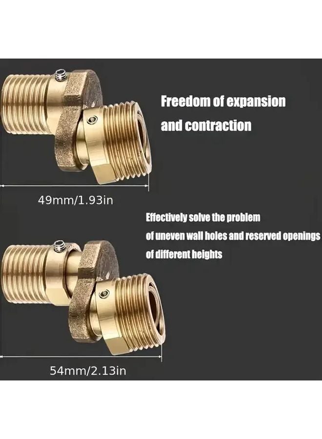 2pcs Copper Shower Head Reducer 360 Adjustable Universal 4 6 Thread Mixer Water Flow Control - Image 5