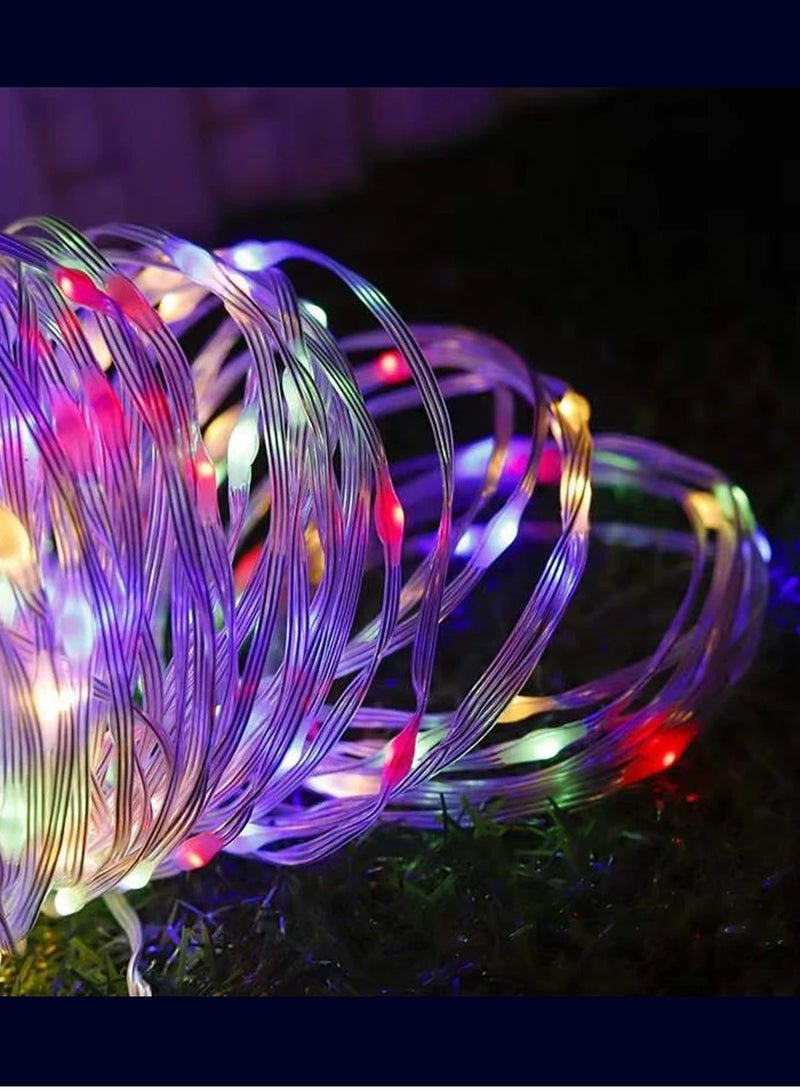 إسنكو أضواء LED متعددة الأغراض أضواء الجنية وميض الديكور سلسلة أضواء RGB 10 متر 100 LED 32.80 قدم ضوء رمضان لديكور رمضان وديكور المنزل أضواء الستار أضواء الحديقة  - Image 2