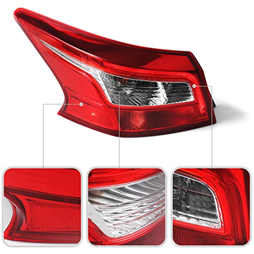 Huray Left Tail Light for Nissan Sentra 2016-2019, LED Taillight Tail lamp Rear Brake Lamp Replacement for 265553YU0A NI2804108 Driver Side LH Outer - Image 5