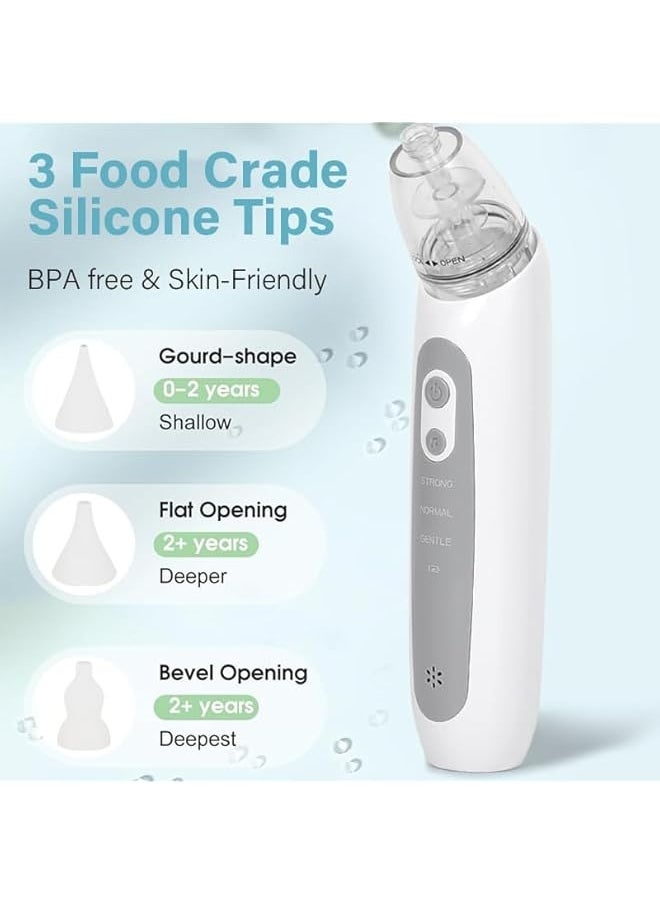 Generic - Nasal Aspirator Baby, Baby Snot Sucker, Include 6 Silicone Tips(3 Types Two Each) and 3 Suction Levels, Electric Nose Sucker for Newborns, Toddlers, Nose Cleaner with Baby Music Player Function - Image 1