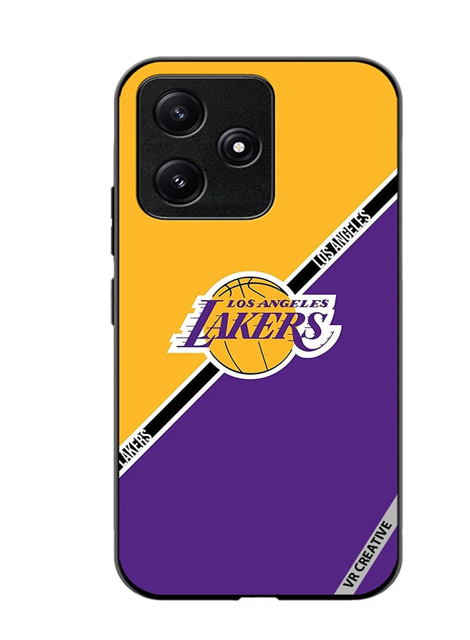 VR CREATIVE Protective Case Cover For Xiaomi Poco M6 Pro 5G Los Angeles Lakers Design Multicolour - Image 1