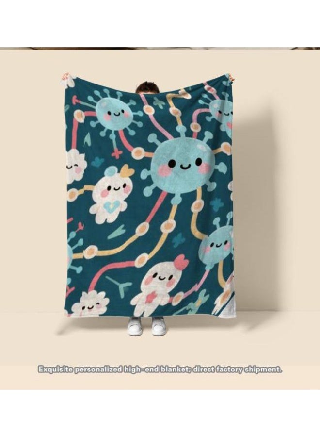 عام بطانية رقيقة من الفانيلا (حرارة ومريحة، ومناسبة للنوم واستخدام اللعبة والغبار والرمل) 150 سم * 200 سم - 1058 - Image 5