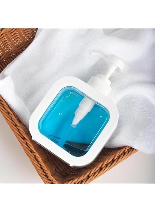 هوكور اي بين موزع صابون لليدين للحمام، موزع صابون اطباق عصري لحوض المطبخ، موزع صابون بلاستيكي صغير مع مضخة وملصقات (ابيض) - Image 5