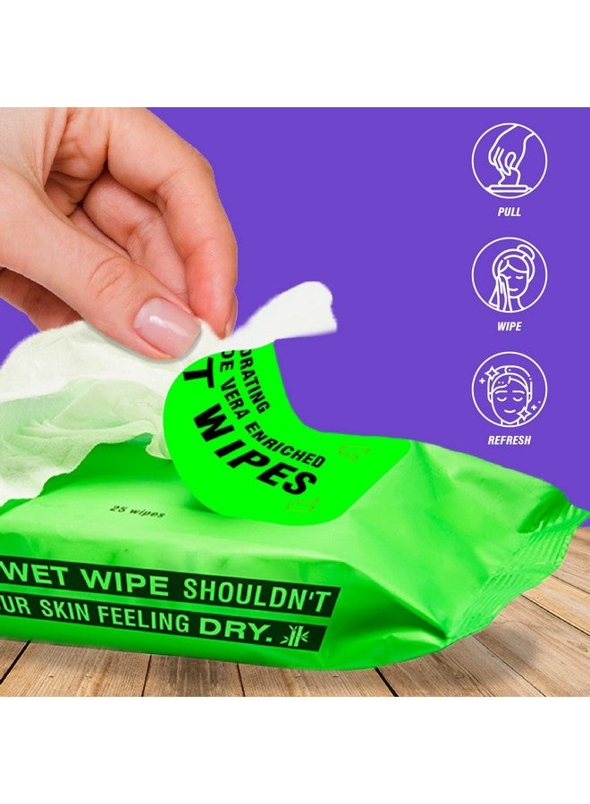 بيكو مناديل مبللة بخلاصة الصبار والخيزران، 25 منديلًا لكل مناديل، عبوة من 6 قطع، طبيعية 100% وصديقة للبيئة - Image 3